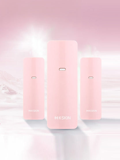 Pink portable facial beauty device by Trendsi, compact and handheld for skincare and facial treatments.