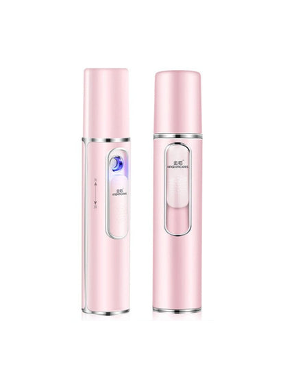 Pink portable facial mister beauty device by Trendsi, compact and handheld for hydration and skincare on the go.