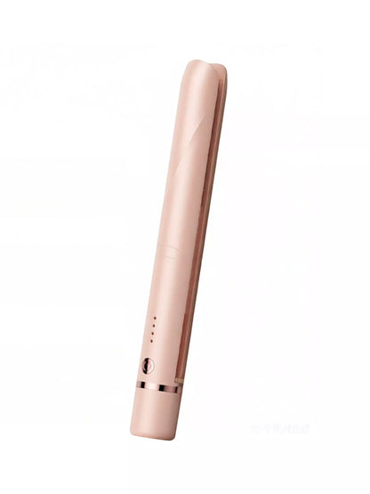 Pink portable hair straightener by Trendsi, compact and travel-friendly with ceramic plates for smooth styling.