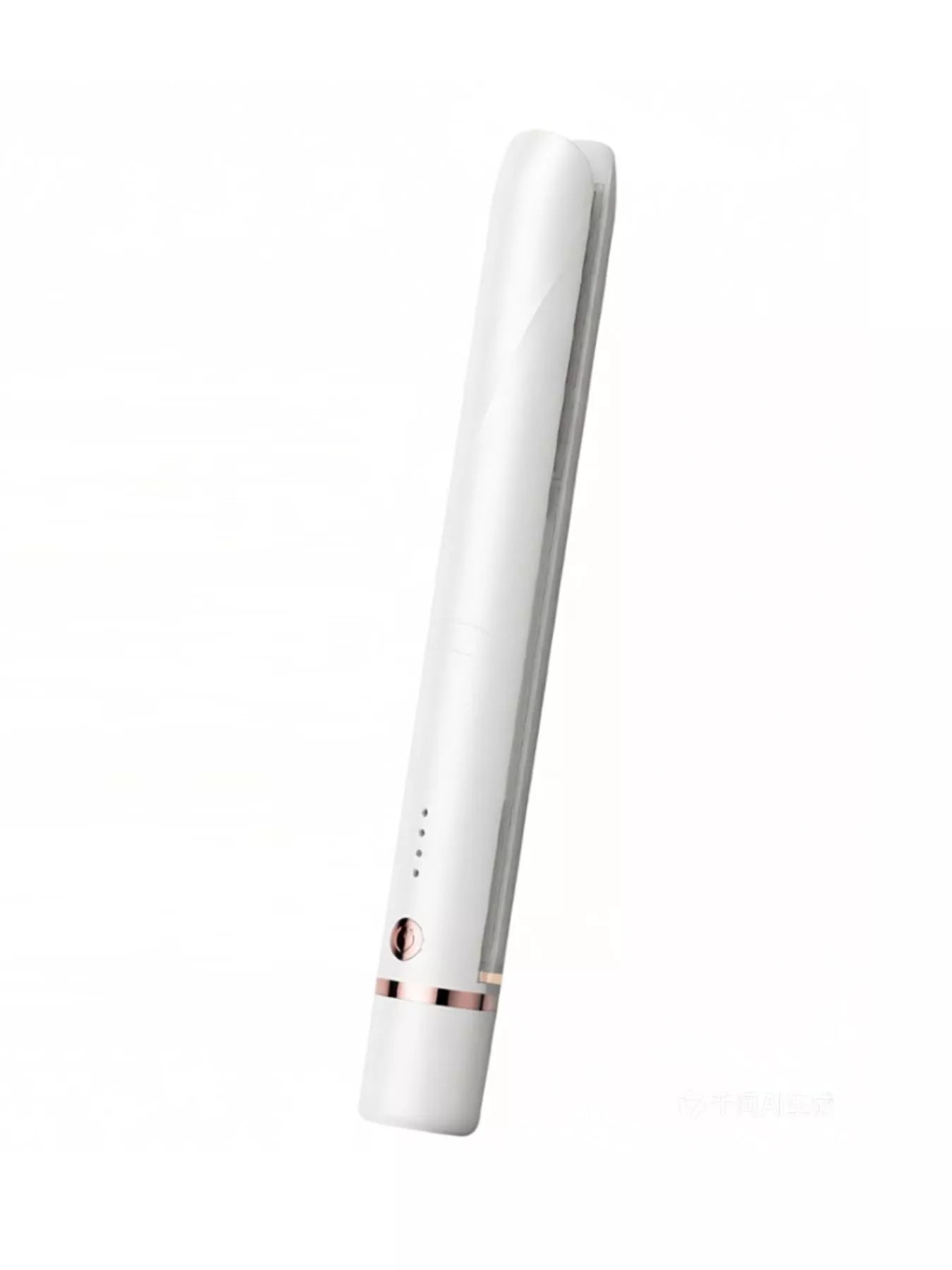 Pink portable hair straightener by Trendsi, compact design with ceramic plates for quick styling on the go.