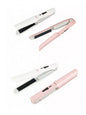 Pink portable hair straightener from Trendsi, compact and lightweight for easy styling on the go.