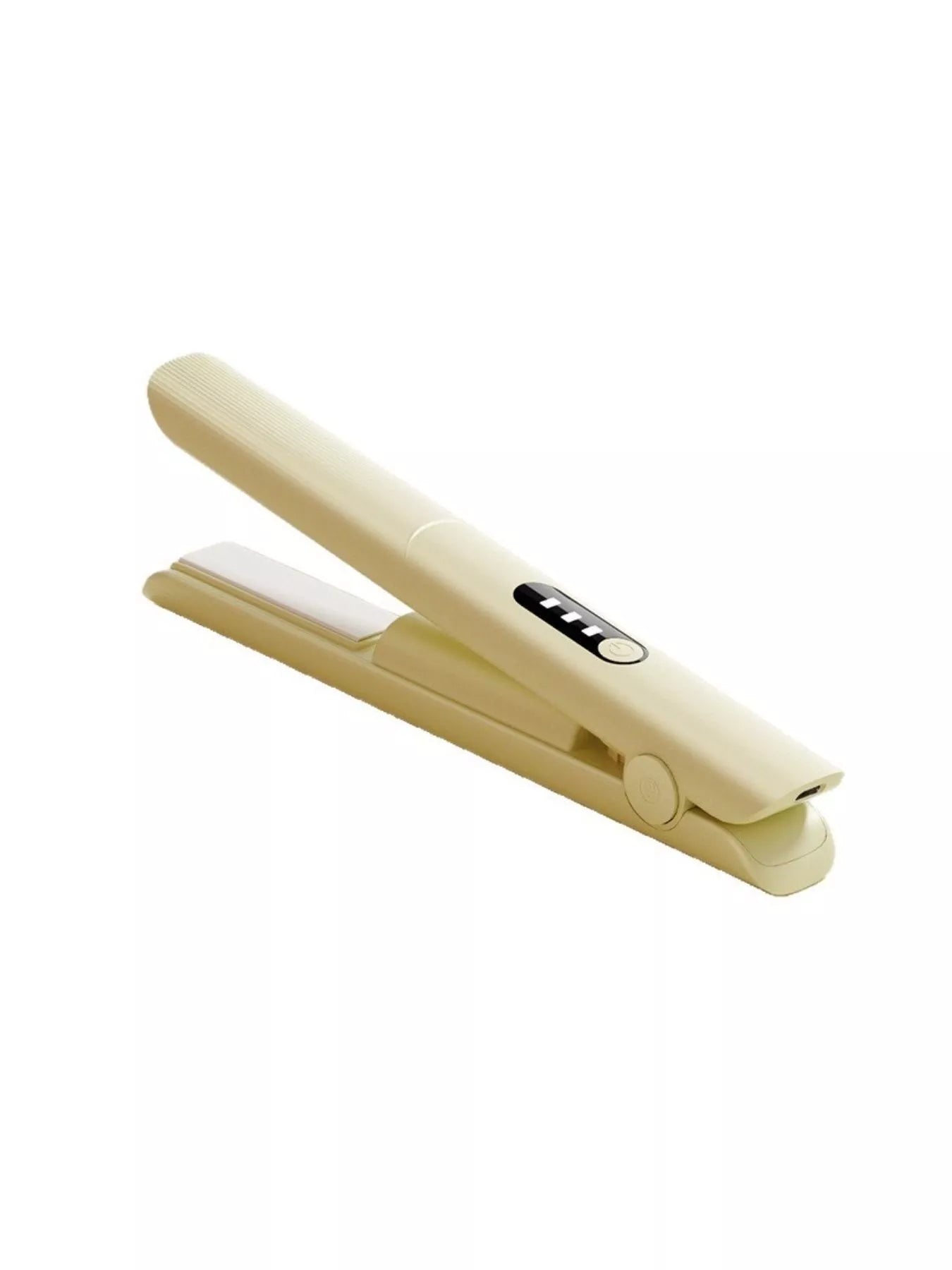 Pink Trendsi rechargeable hair straightener with ceramic plates, compact design, ideal for quick styling on the go