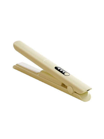 Pink Trendsi rechargeable hair straightener with sleek design, compact size, and cord-free operation for easy styling.