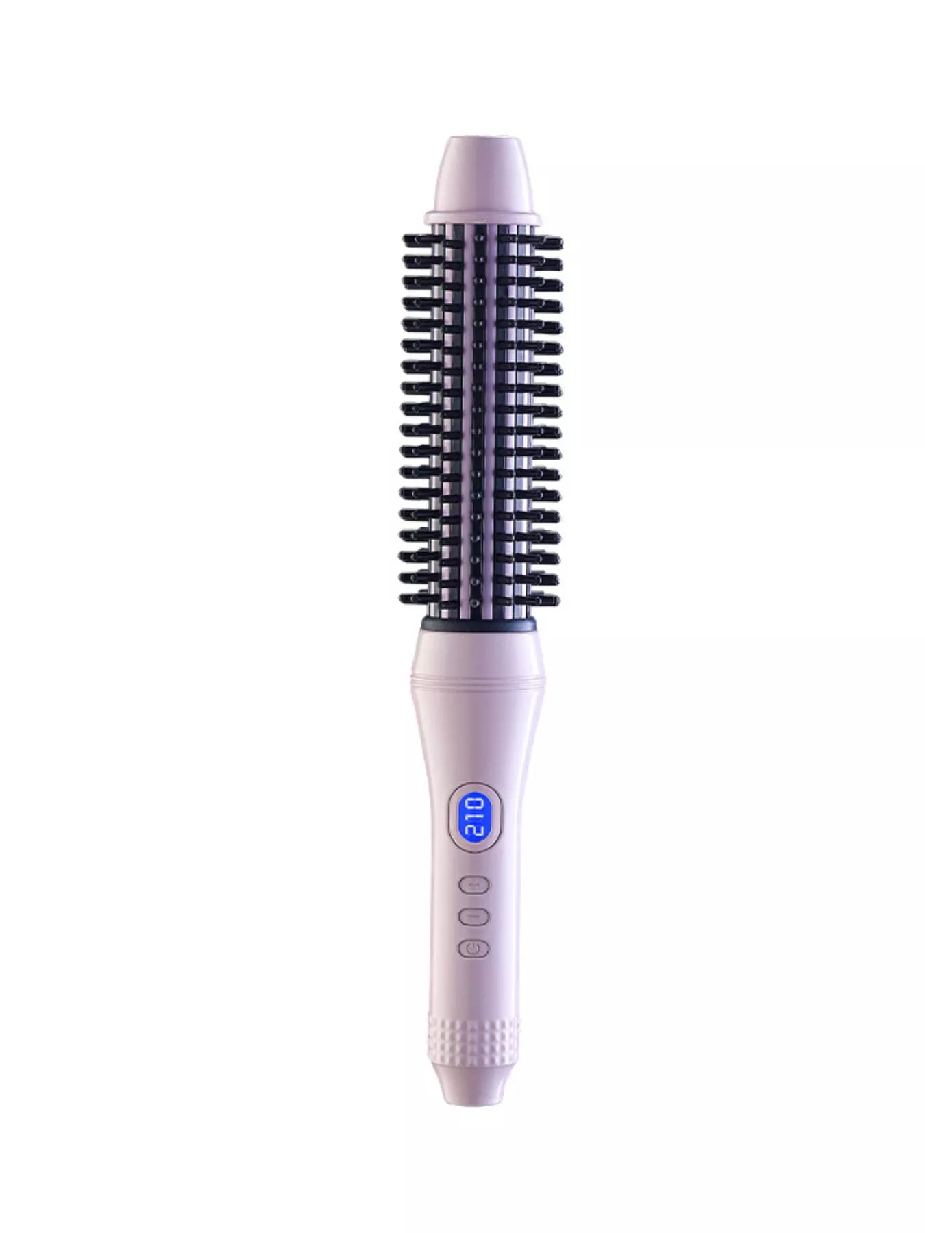 Trendsi pink and purple fast heating hot air brush with European plug, showing the sleek design and styling bristles.