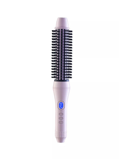 Trendsi pink and purple fast heating hot air brush with European plug, showing the sleek design and styling bristles.