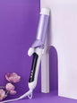 Purple automatic rotating ceramic curling iron by Trendsi with European plug, designed for creating smooth, curled hairstyles.