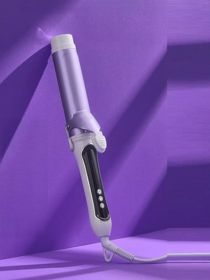 Purple automatic rotating ceramic curling iron by Trendsi with European plug, showcasing a sleek design and rotating barrel for curls.