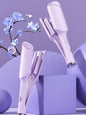 Purple Trendsi ceramic straightening comb with European plug, fast heating, and sleek design for smooth, straight hair.