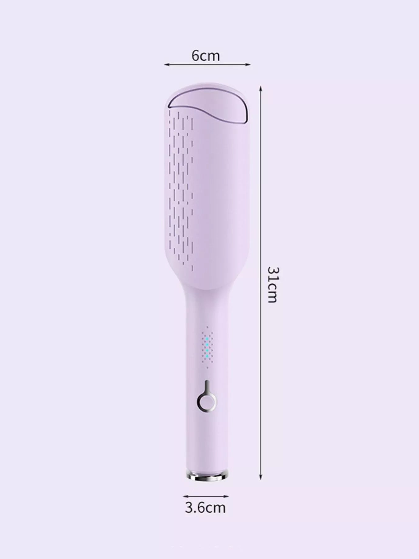 Trendsi fast heating ceramic straightening comb with purple design and European plug, ideal for smooth, sleek hair styling.