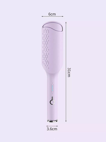 Trendsi fast heating ceramic straightening comb with purple design and European plug, ideal for smooth, sleek hair styling.