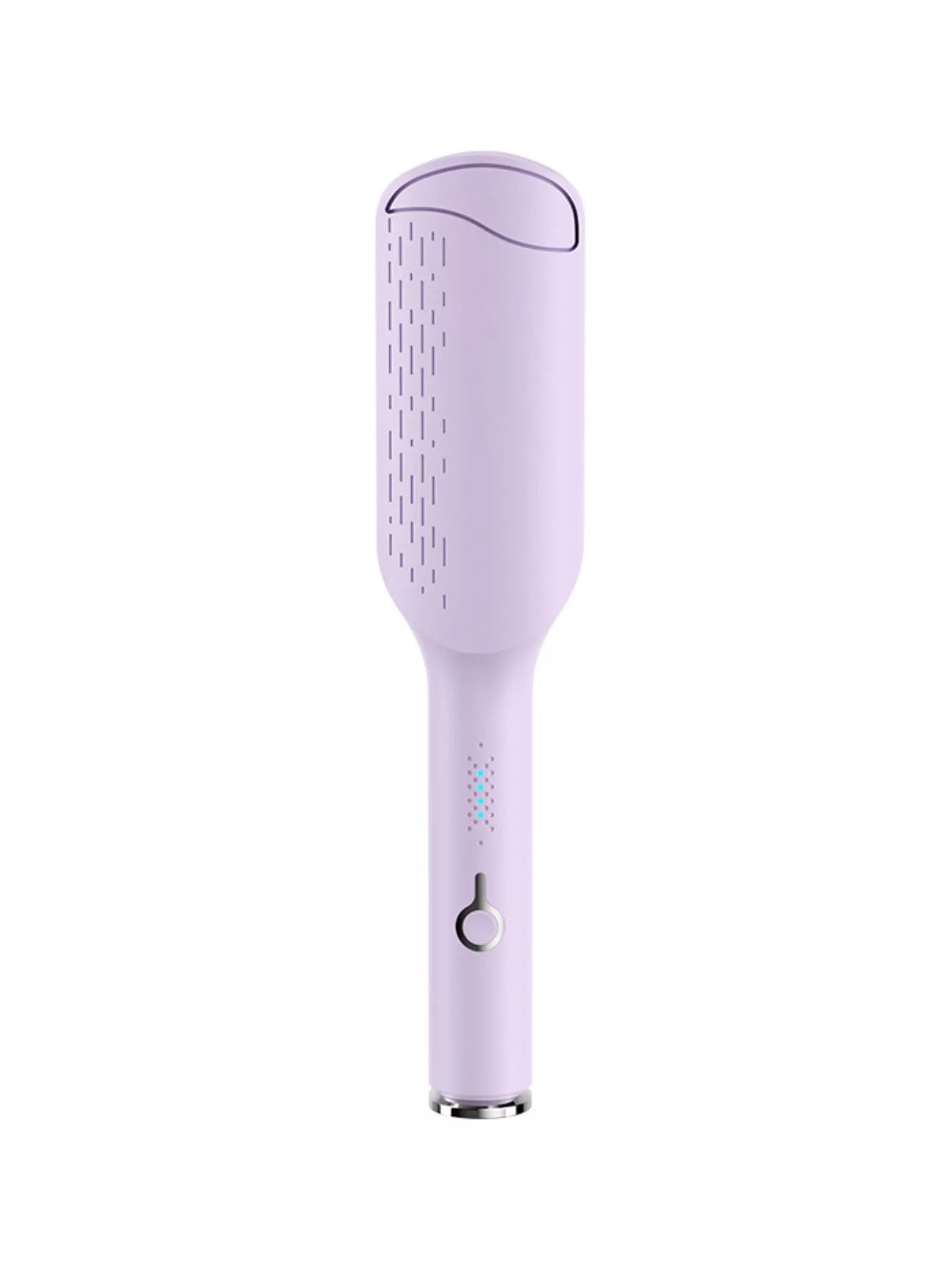 Purple Trendsi ceramic straightening comb with European plug, fast heating for smooth, straight hair styling.
