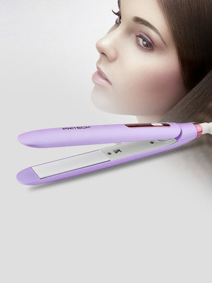 Purple Trendsi fast heating hair straightener with European plug and sleek design for quick styling.