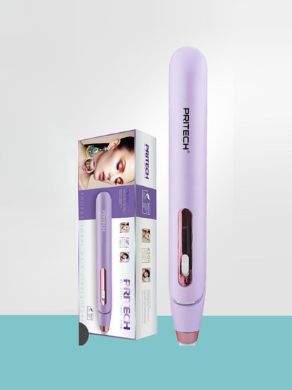 Trendsi purple fast heating hair straightener with European plug, sleek design and ceramic plates for smooth styling.