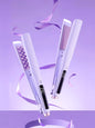Trendsi purple fast heating hair straightener with European plug, smooth ceramic plates for sleek, straight hair styling.