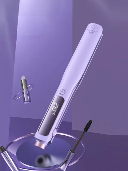 Purple Trendsi fast heating hair straightener with European plug, sleek design for quick, smooth styling.