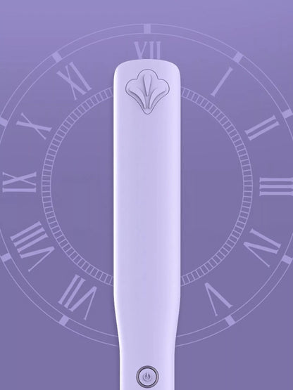 Trendsi purple fast heating hair straightener with European plug, featuring sleek design and ceramic plates for smooth styling.