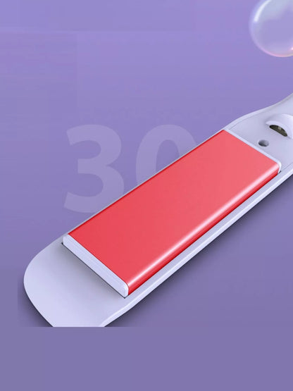 Trendsi purple fast heating hair straightener with European plug, sleek design, and ceramic plates for smooth styling.