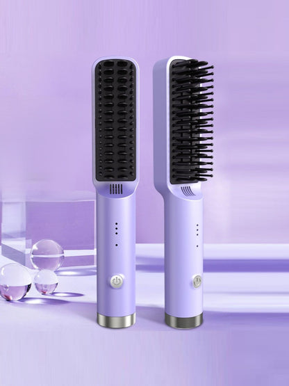 Purple Trendsi fast heating straightening comb with North American plug, designed for quick and efficient hair styling.