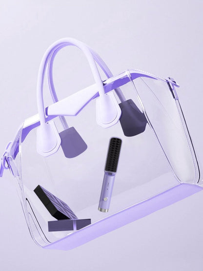 Purple Trendsi fast heating straightening comb with North American plug, designed for quick, efficient hair styling.