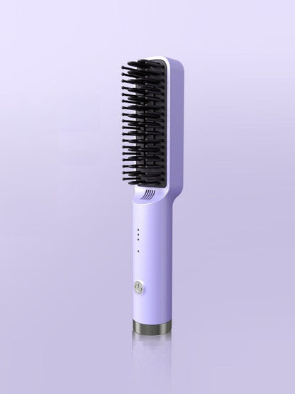 Purple Trendsi fast heating straightening comb with North American plug, designed for quick, smooth hair styling.