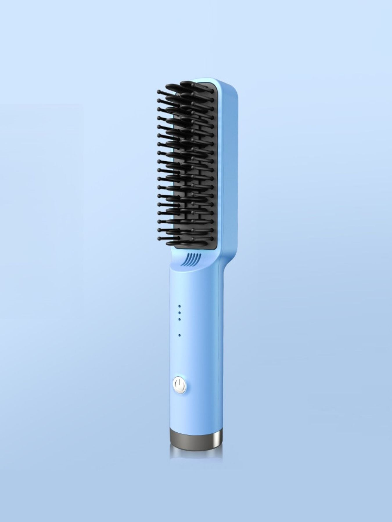 Purple Trendsi fast heating straightening comb with North American plug for quick hair styling and straightening.