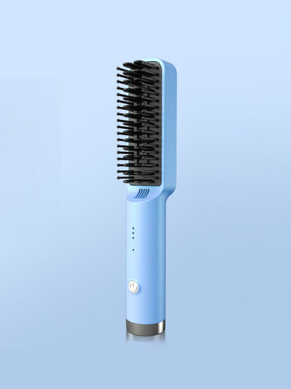Purple Trendsi fast heating straightening comb with North American plug for quick hair styling and straightening.