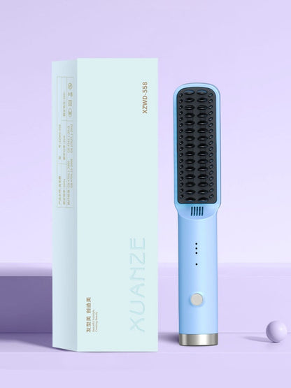 Purple Trendsi fast heating straightening comb with North American plug, designed for quick, efficient hair styling.