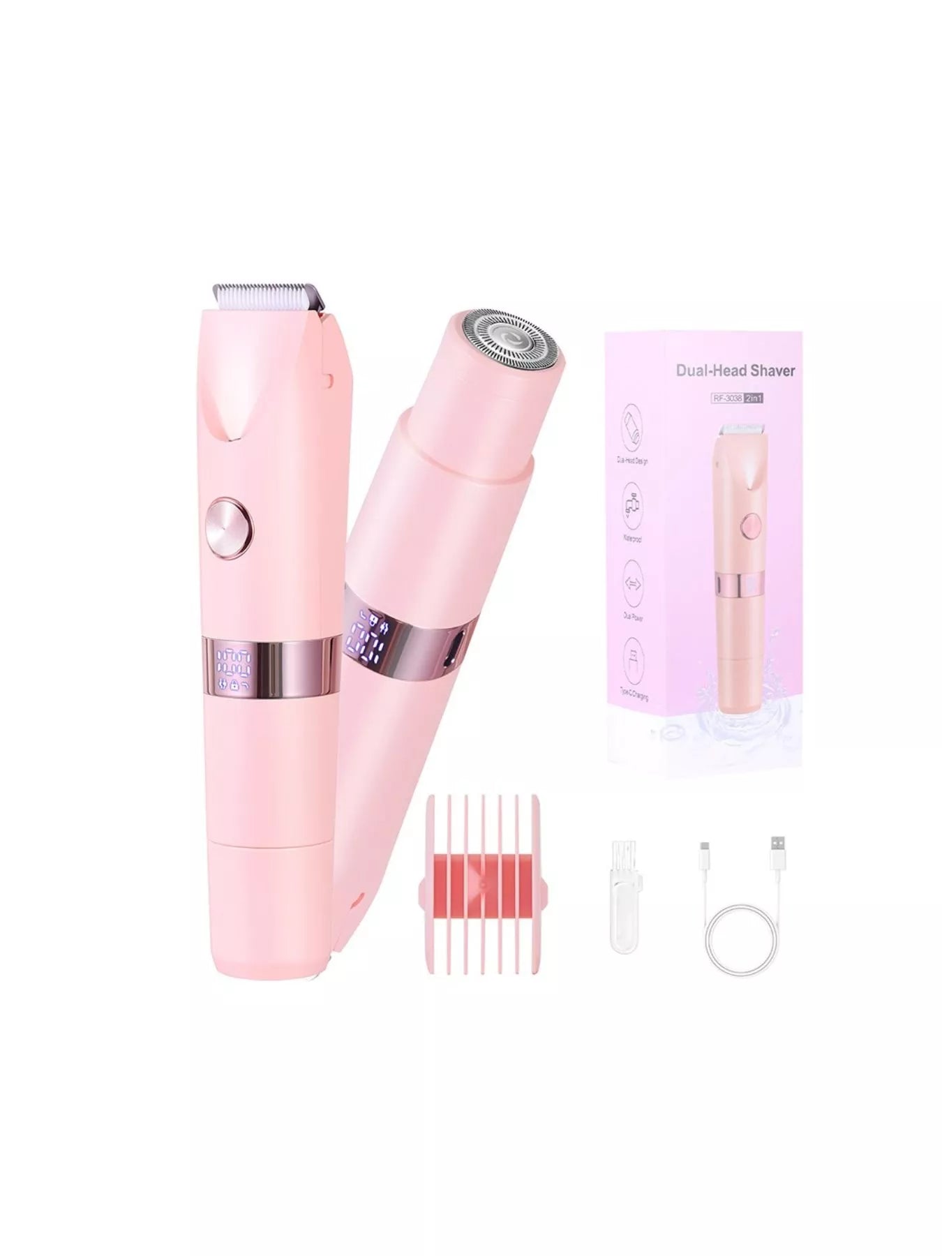 Purple 2-in-1 painless electric hair removal device by Trendsi, designed for safe and efficient hair removal at home.