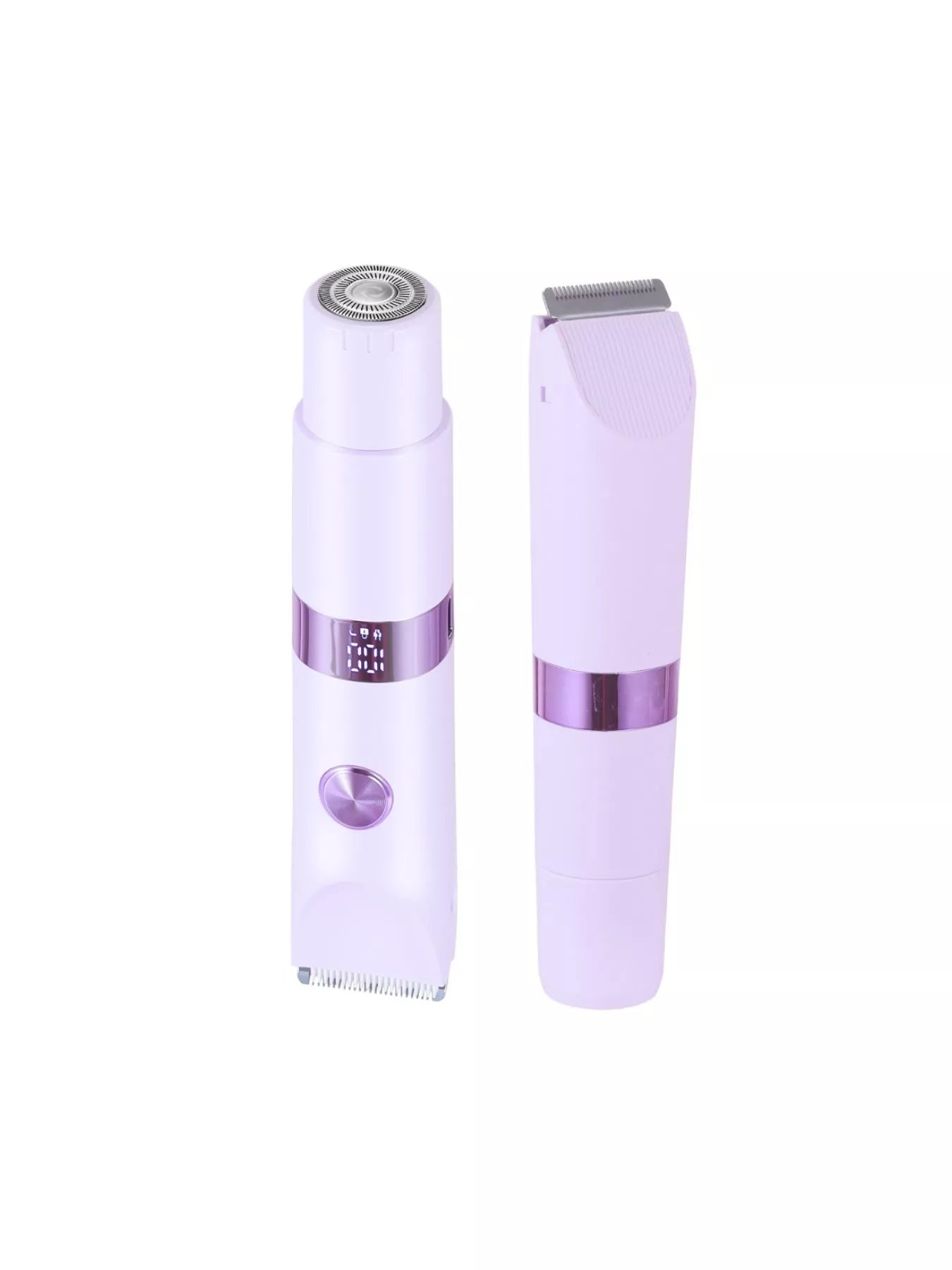 Purple 2-in-1 painless electric hair removal device by Trendsi, showing the compact design and ergonomic handle.