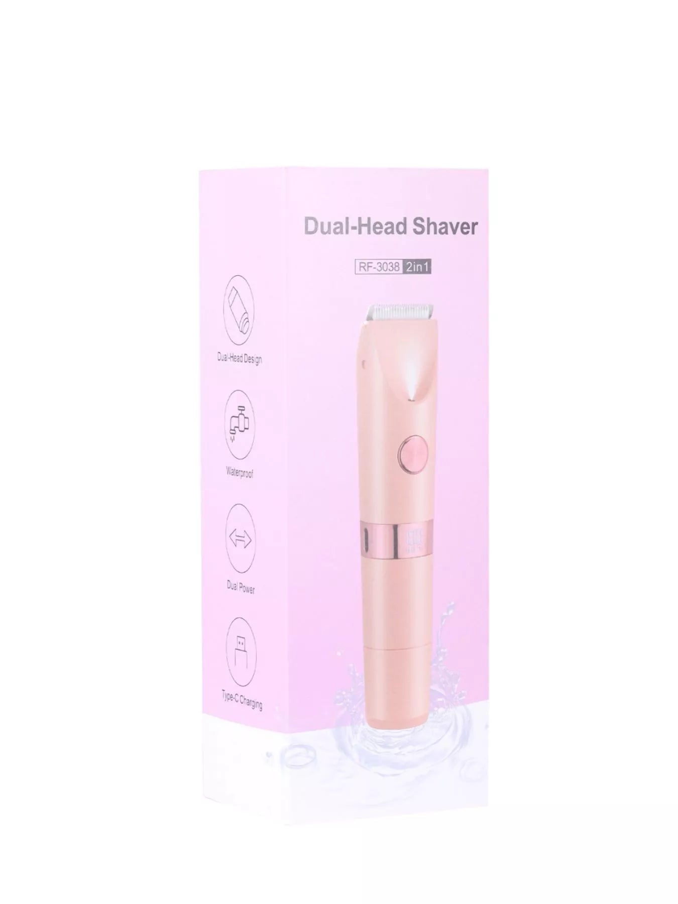 Purple 2-in-1 painless electric hair removal device by Trendsi, featuring sleek design and ergonomic handle for easy use.