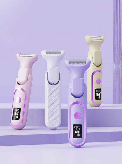Purple Trendsi painless electric hair removal epilator with multiple attachment heads for safe, effective hair removal at home.