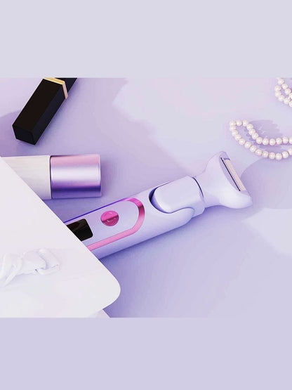 Purple Trendsi painless electric hair removal epilator with multiple attachments for smooth, hair-free skin.