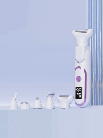 Purple Trendsi painless electric hair removal epilator with multiple attachments for smooth, gentle hair removal at home.
