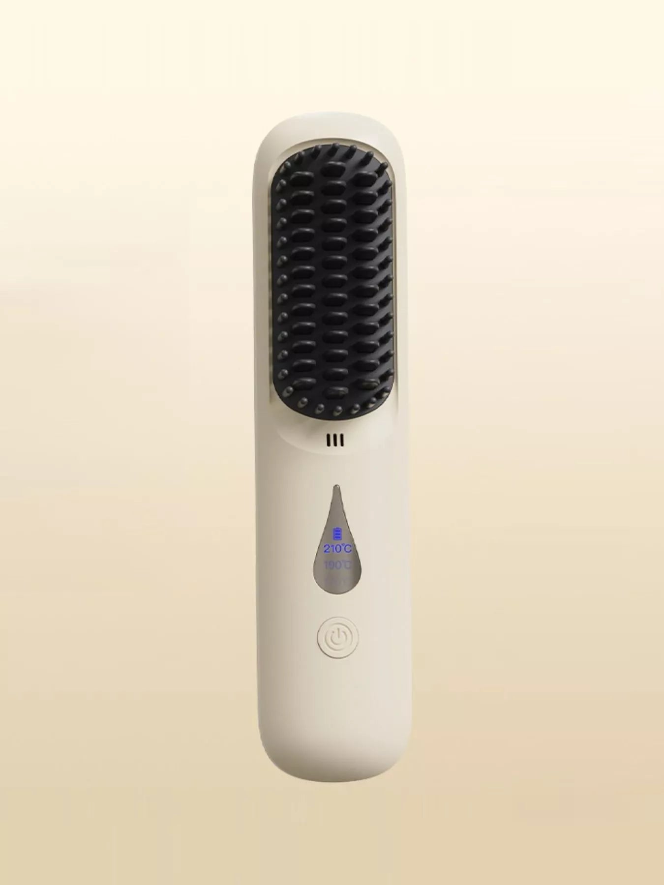 Purple portable heated hair straightening comb by Trendsi, compact styling tool with adjustable heat for sleek, straight hair.