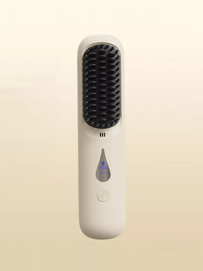 Purple portable heated hair straightening comb by Trendsi, compact styling tool with adjustable heat for sleek, straight hair.
