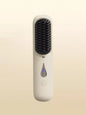 Purple portable heated hair straightening comb by Trendsi, compact styling tool with adjustable heat for sleek, straight hair.