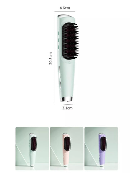 Purple portable heated straightening comb by Trendsi, compact hair styling tool with adjustable temperature for smooth, straight hair.