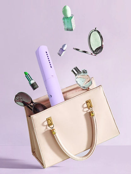 Purple portable heated straightening comb by Trendsi, designed for quick, easy hair styling and straightening on the go.