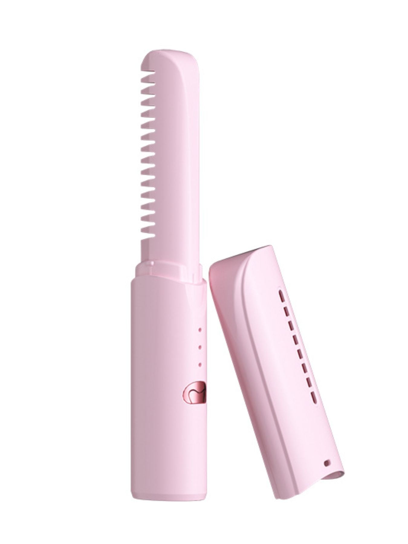 Purple portable heated straightening comb by Trendsi, compact hair styling tool with adjustable heat for smooth, sleek hair.