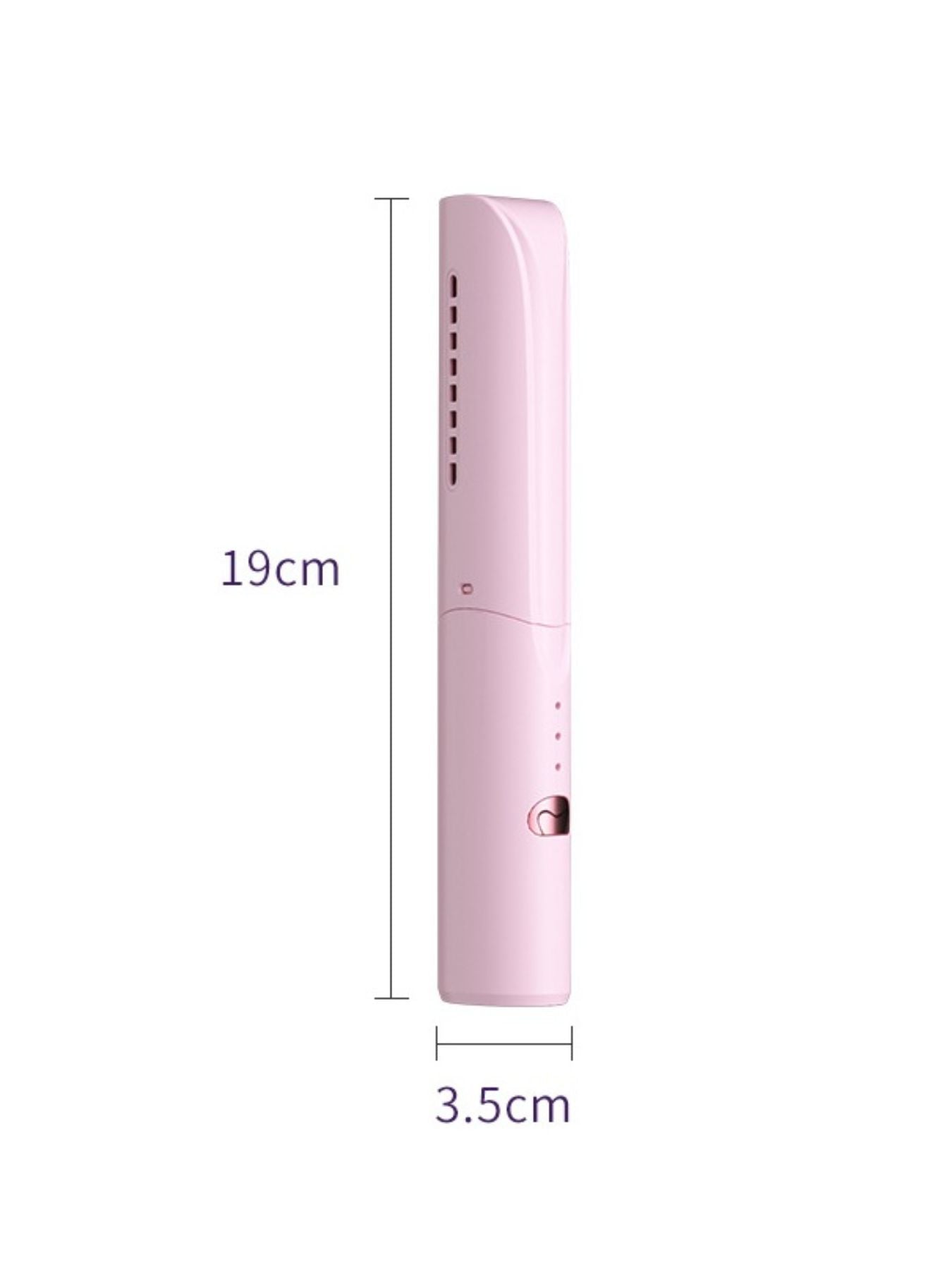 Purple portable heated straightening comb from Trendsi, compact design with adjustable heat for styling hair easily.