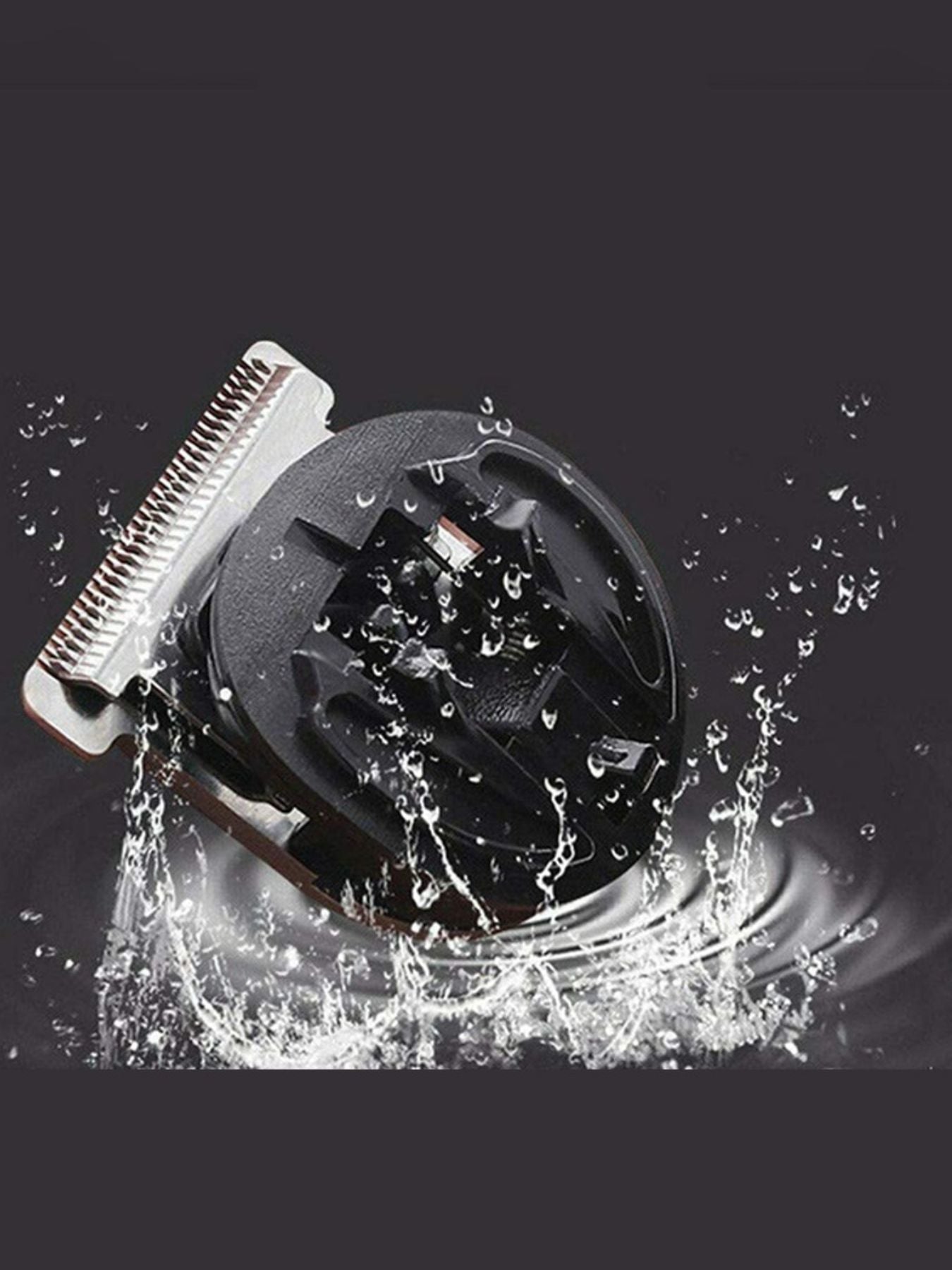 Red cordless rechargeable hair clipper by Trendsi with a sleek design and ergonomic grip for easy hair trimming.