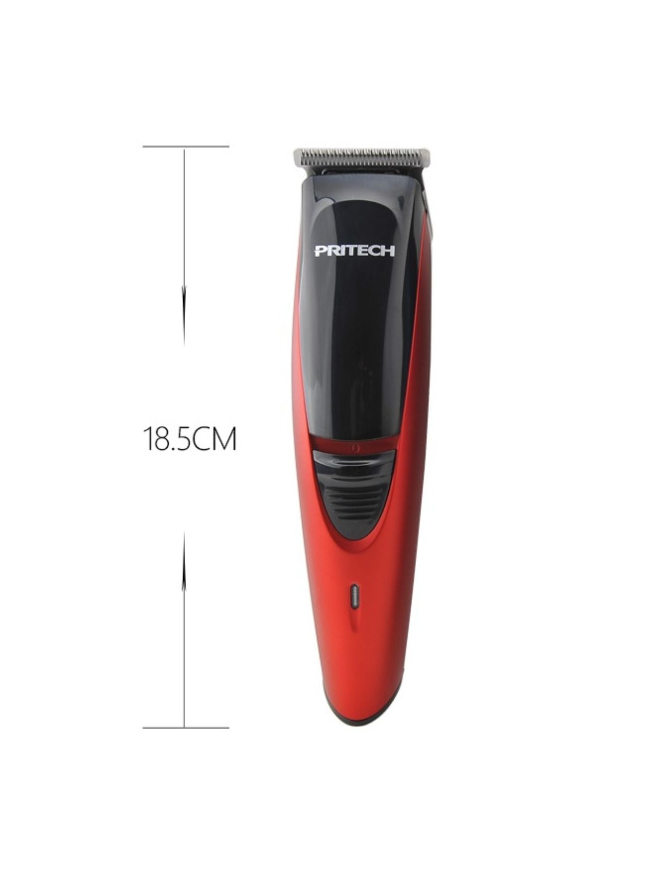 Red Trendsi cordless rechargeable hair clipper with ergonomic design, featuring adjustable blades for precise cutting.
