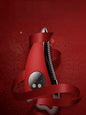 Red Trendsi Vibration Facial Beauty Device with one size fits all design for skincare and facial massage therapy.