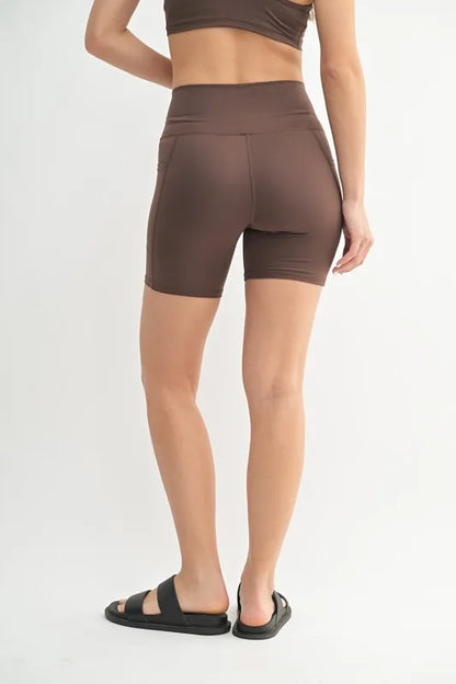 Trendsi MONO B Venice Cloud Light Sculpt Biker Shorts in soft, stretchy fabric with a high waist and sleek fit.