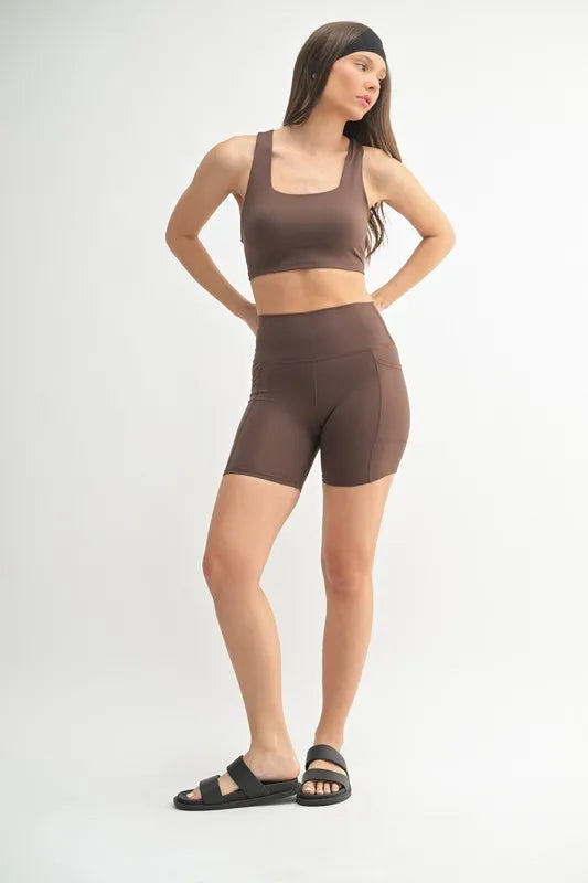 Trendsi MONO B Venice Cloud Light Sculpt Biker Shorts in soft, breathable fabric, designed for comfort and active wear.