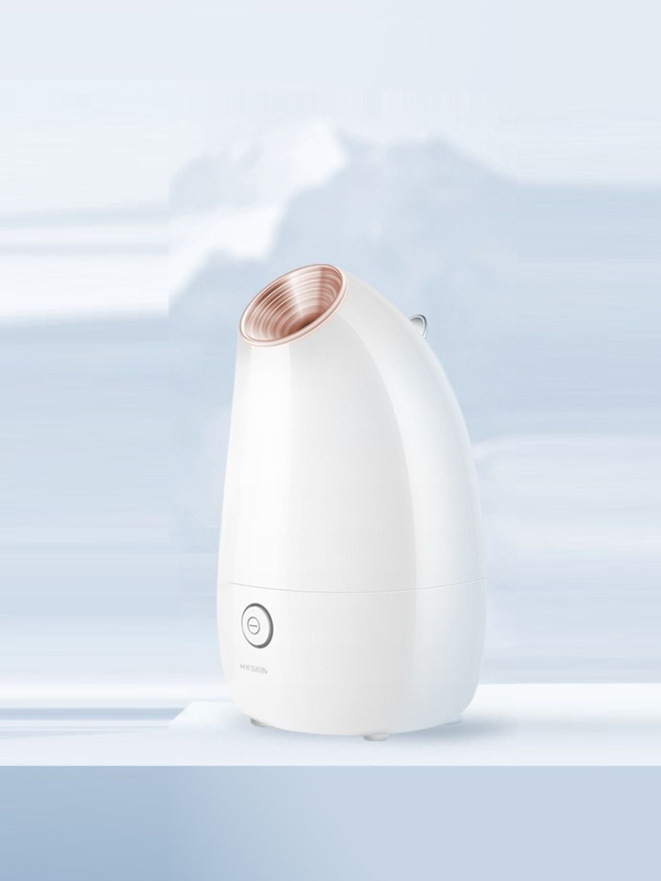 Rose gold Trendsi facial steamer for deep cleansing and skincare, showing the device with steam nozzle and control panel.