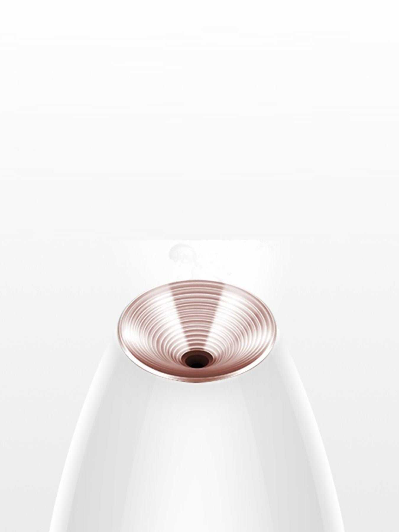 Rose gold Trendsi facial steamer for deep cleansing and skincare, showing the compact beauty device with steam outlet and digital controls.