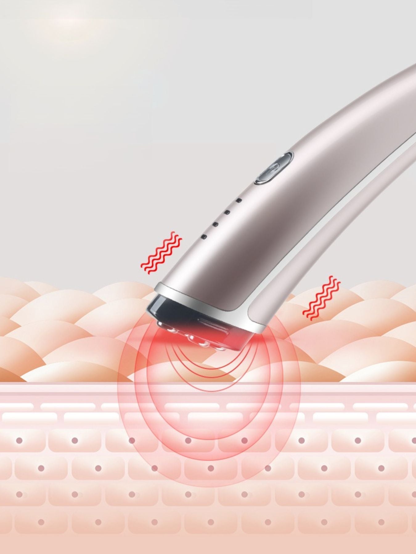 Rose gold Trendsi Microcurrent Facial Toning Device with one size fits all design for skin tightening and facial toning.