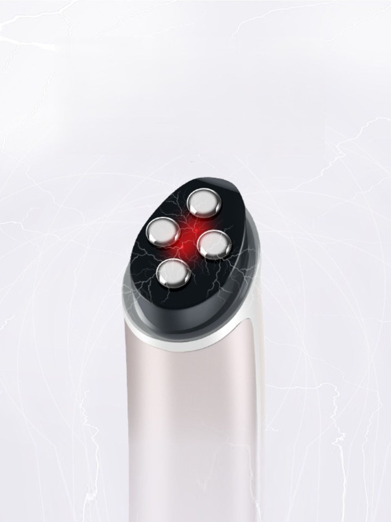 Rose gold Trendsi Microcurrent Facial Toning Device showing its sleek, compact design for facial muscle toning and skincare.