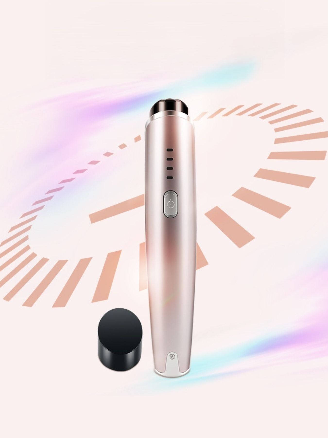 Rose gold Trendsi Microcurrent Facial Toning Device showing a sleek handheld design for facial lifting and skin firming.